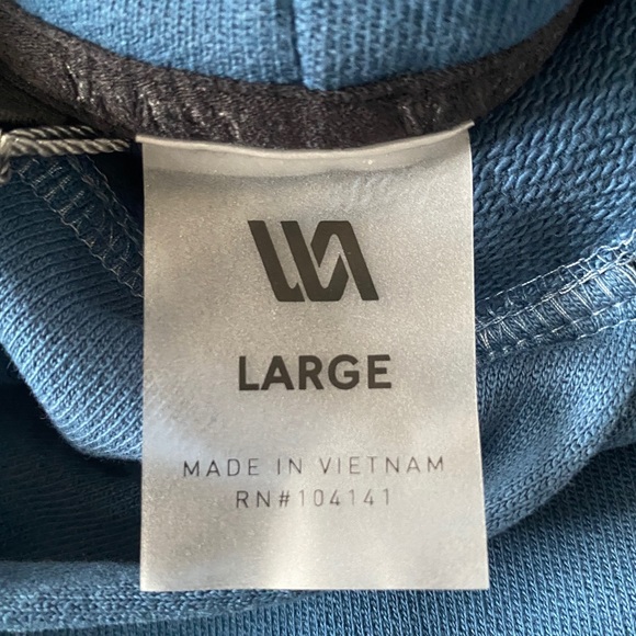 VRST Men’s Washed Terry Hoodie Jeweled Teal long sleeves front pocket NWT - Picture 11 of 12